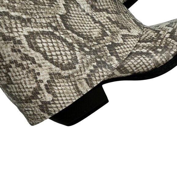 SIZE 7.5 ZODIAC Women's Black White Snake Print Western Ankle Cowgirl Boot - Picture 7 of 12